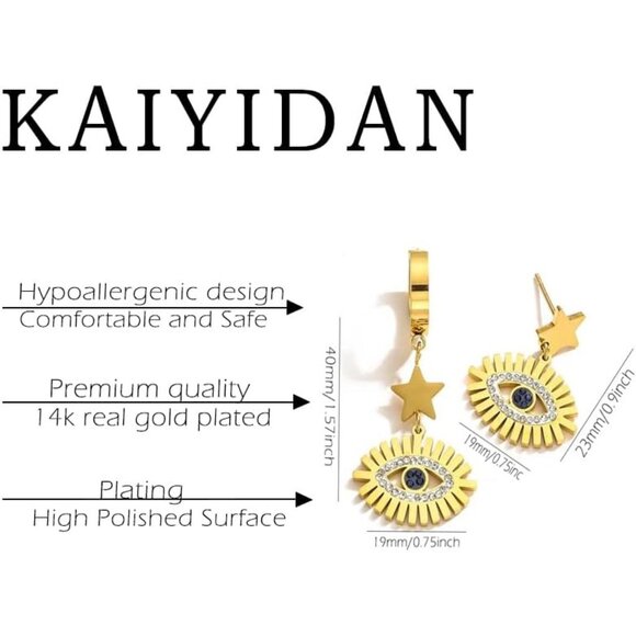 AB eyelash Statement Vintage Long Summer Earring for Women Jewelry - Picture 4 of 7